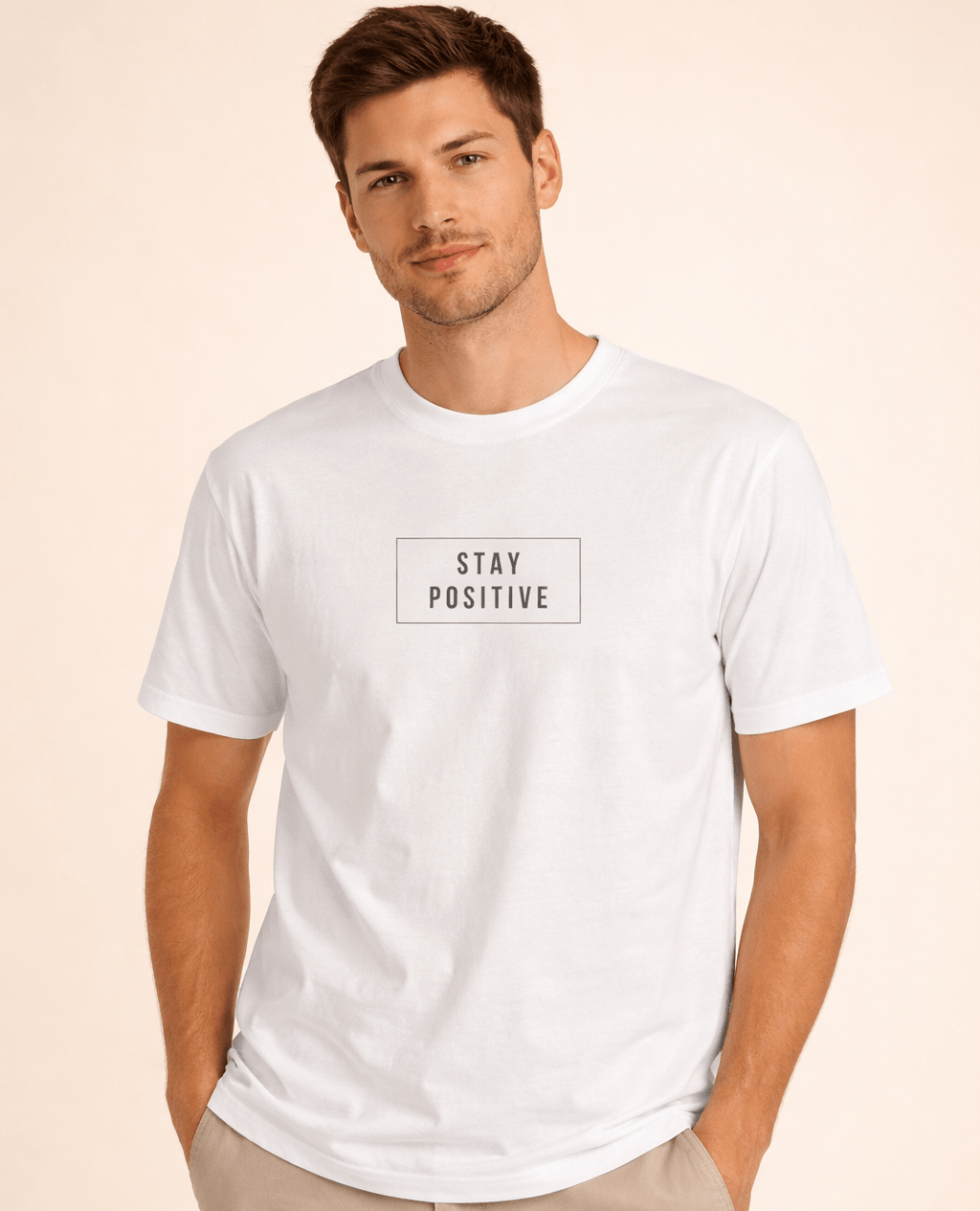 Stay Positive T‑Shirt — Minimal Motivational Tee - Soul Breathe
