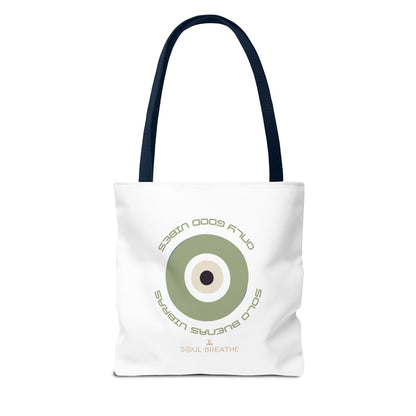 Tote Bag — 'Only Good Vibes' Minimalist Target Circle Canvas Tote - Soul Breathe