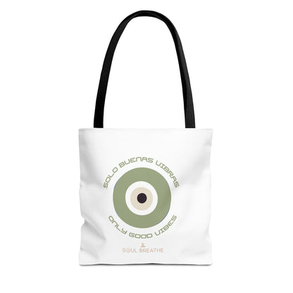 Tote Bag — 'Only Good Vibes' Minimalist Target Circle Canvas Tote - Soul Breathe