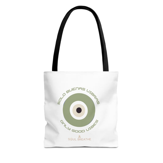 Tote Bag — 'Only Good Vibes' Minimalist Target Circle Canvas Tote - Soul Breathe