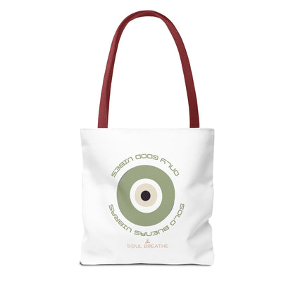 Tote Bag — 'Only Good Vibes' Minimalist Target Circle Canvas Tote - Soul Breathe