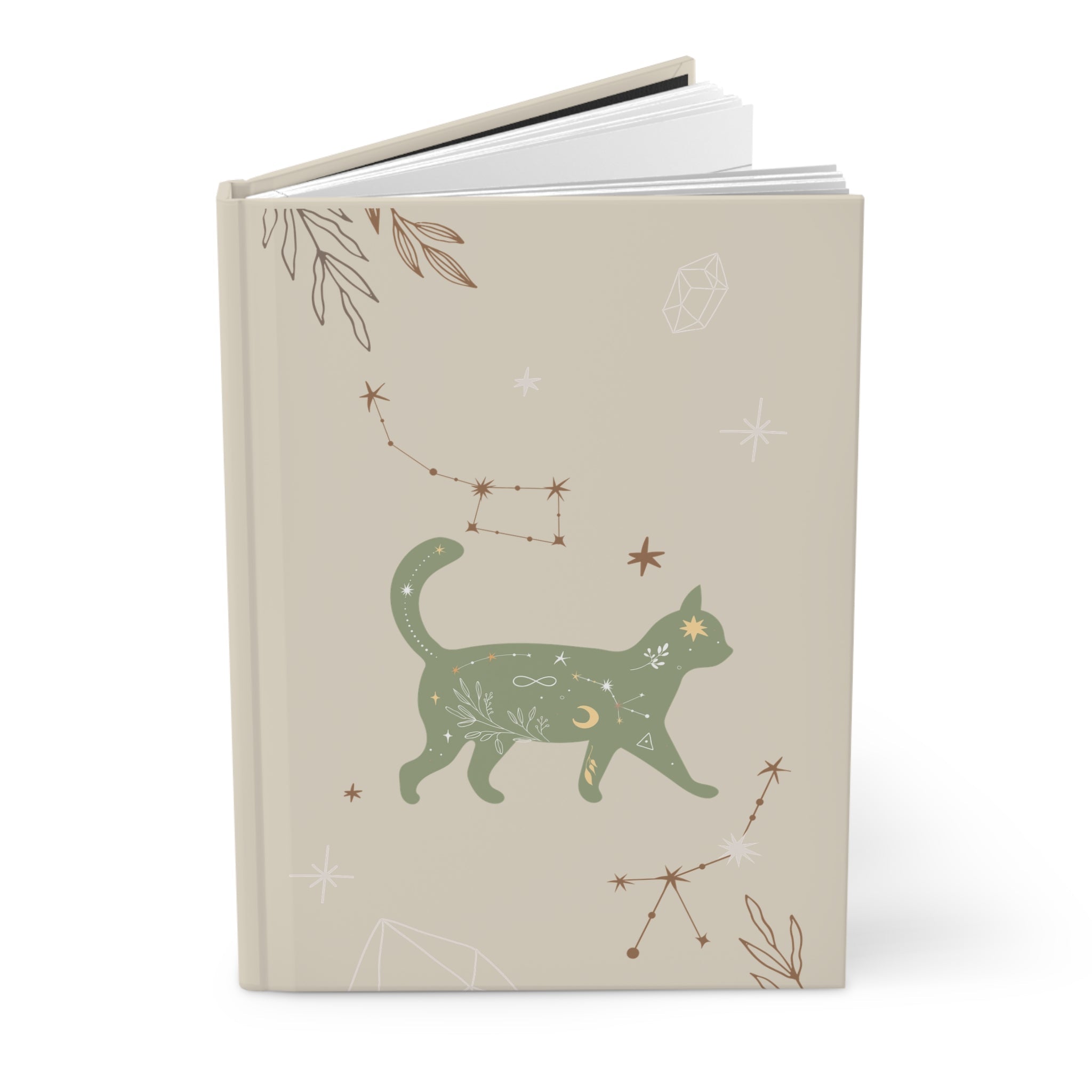 Whimsical Cat Hardcover Journal | Nature Wildlife Notebook, Gift for Cat Lovers, Daily Planner, Astrology Journal, Writing Diary - Soul Breathe
