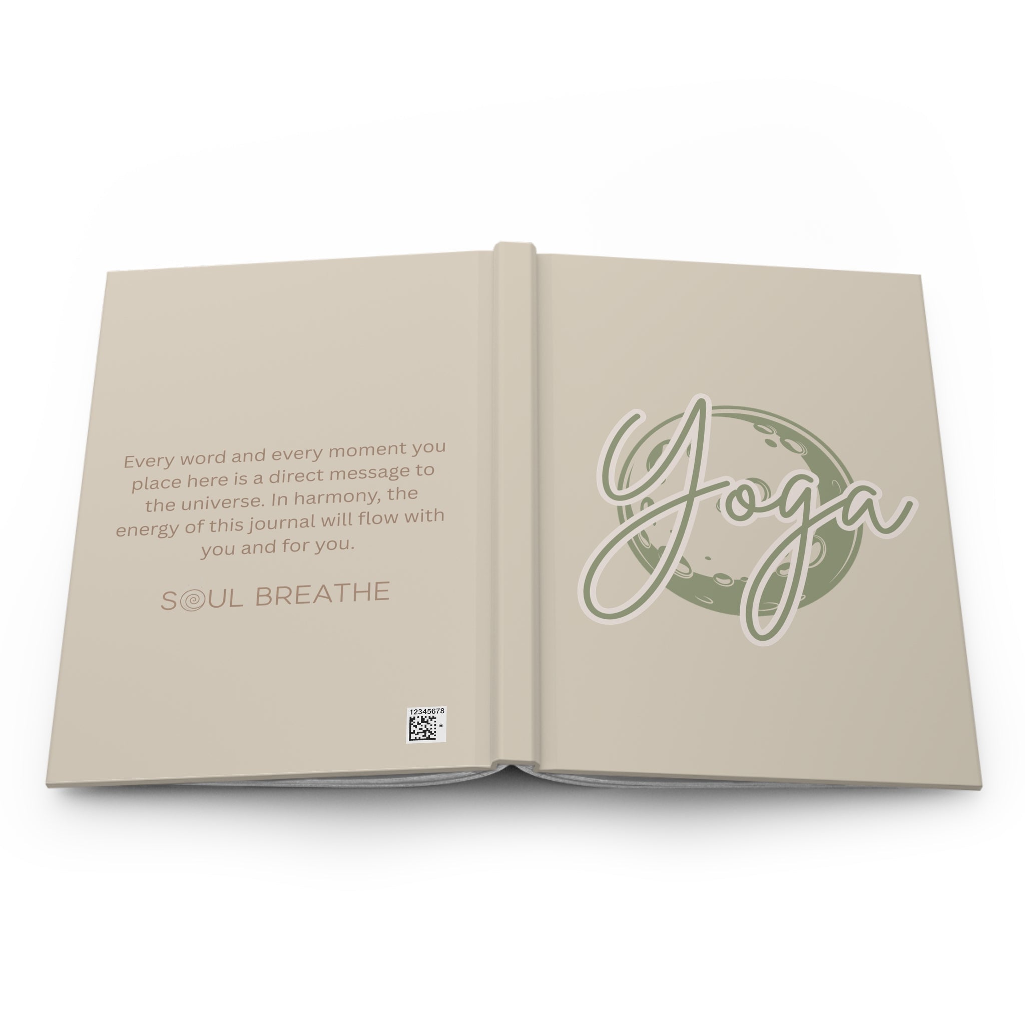 Yoga Hardcover Journal, Spiritual Journal for Reflection, Meditation Notebook, Zen Gift, Soul Breathe Journal - Soul Breathe