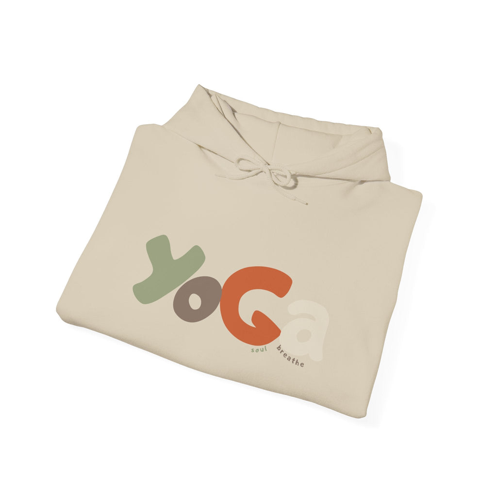 Yoga Hooded Sweatshirt, Cozy Casual Wear, Streetwear Style, Eco - Friendly Gift - Soul Breathe