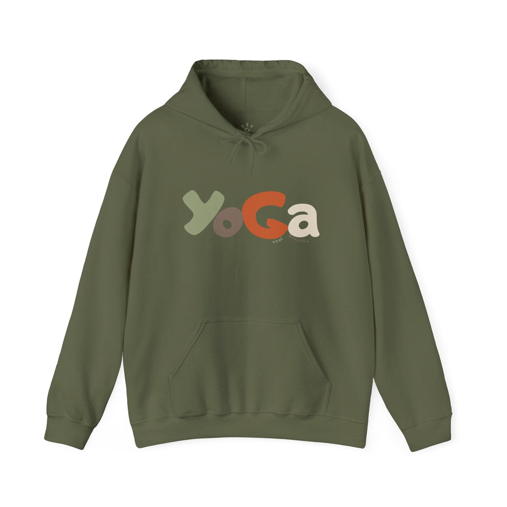 Yoga Hooded Sweatshirt, Cozy Casual Wear, Streetwear Style, Eco - Friendly Gift - Soul Breathe