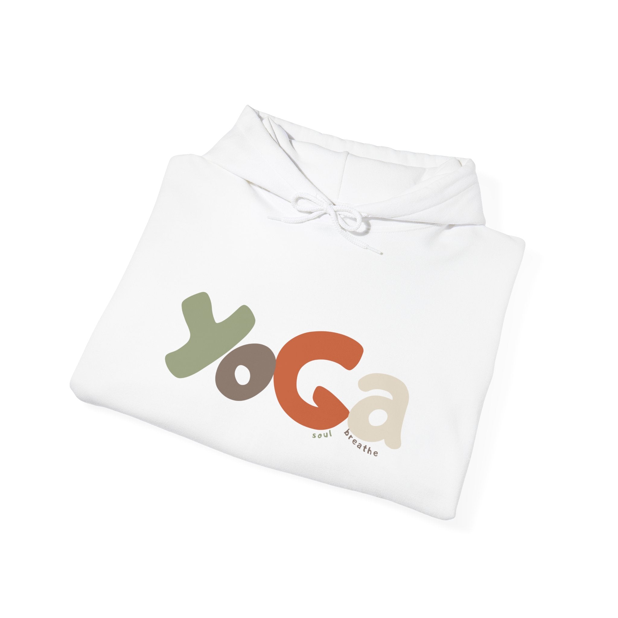 Yoga Hooded Sweatshirt, Cozy Casual Wear, Streetwear Style, Eco - Friendly Gift - Soul Breathe