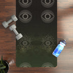 Yoga Mat with Green Cosmos Design, Eco - Friendly Rubber Exercise Mat, Non - Slip Yoga Mat, Perfect for Home, Gym and Studio Use - Soul Breathe