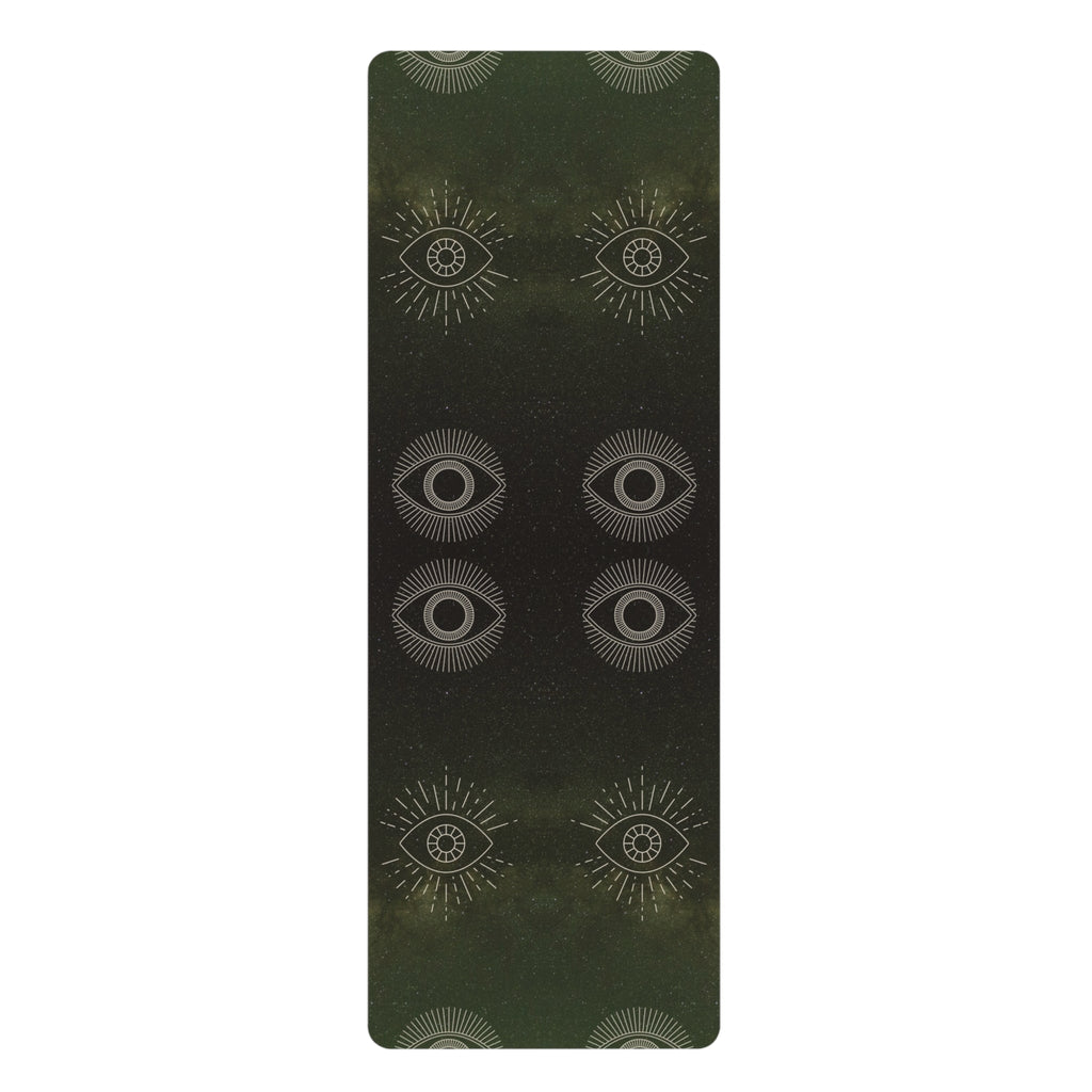 Yoga Mat with Green Cosmos Design, Eco - Friendly Rubber Exercise Mat, Non - Slip Yoga Mat, Perfect for Home, Gym and Studio Use - Soul Breathe