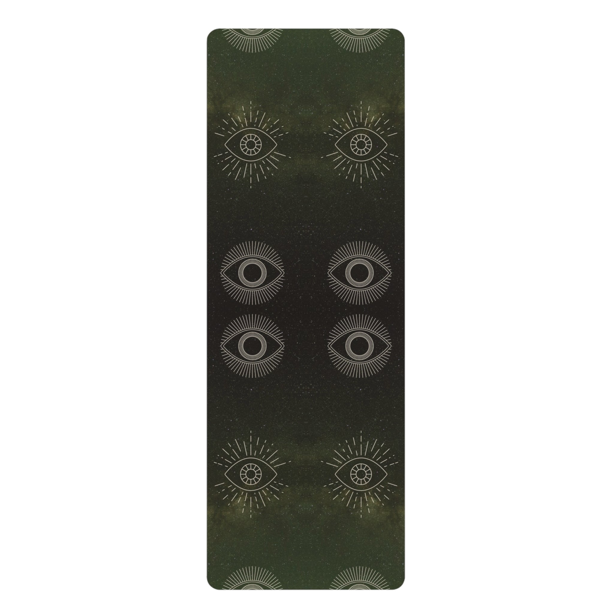 Yoga Mat with Green Cosmos Design, Eco - Friendly Rubber Exercise Mat, Non - Slip Yoga Mat, Perfect for Home, Gym and Studio Use - Soul Breathe