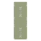 Yoga Mat with Green Moon Design, Eco - Friendly Rubber Exercise Mat, Non - Slip Yoga Mat, Perfect for Home, Gym and Studio Use - Soul Breathe