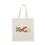 Yoga Tote Bag, Eco - Friendly Shopping Bag, Motivational Gift, Smile Design, Canvas Tote, Everyday Use, Perfect for Gifts - Soul Breathe