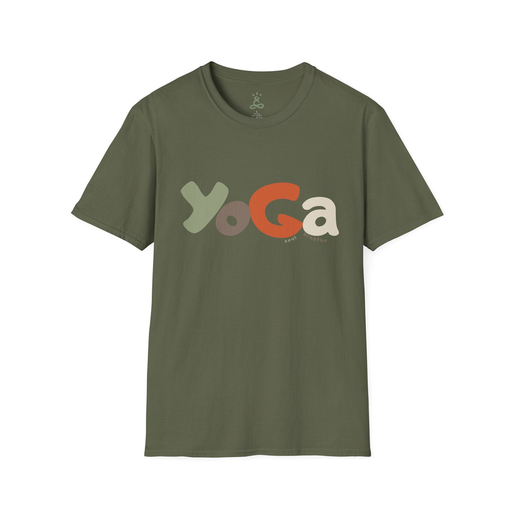 Yoga Unisex T-Shirt – Soft Style Tee for Males & Females, Perfect Gift for Spirituality, Wellness, Yoga Lovers, Casual Wear - Soul Breathe