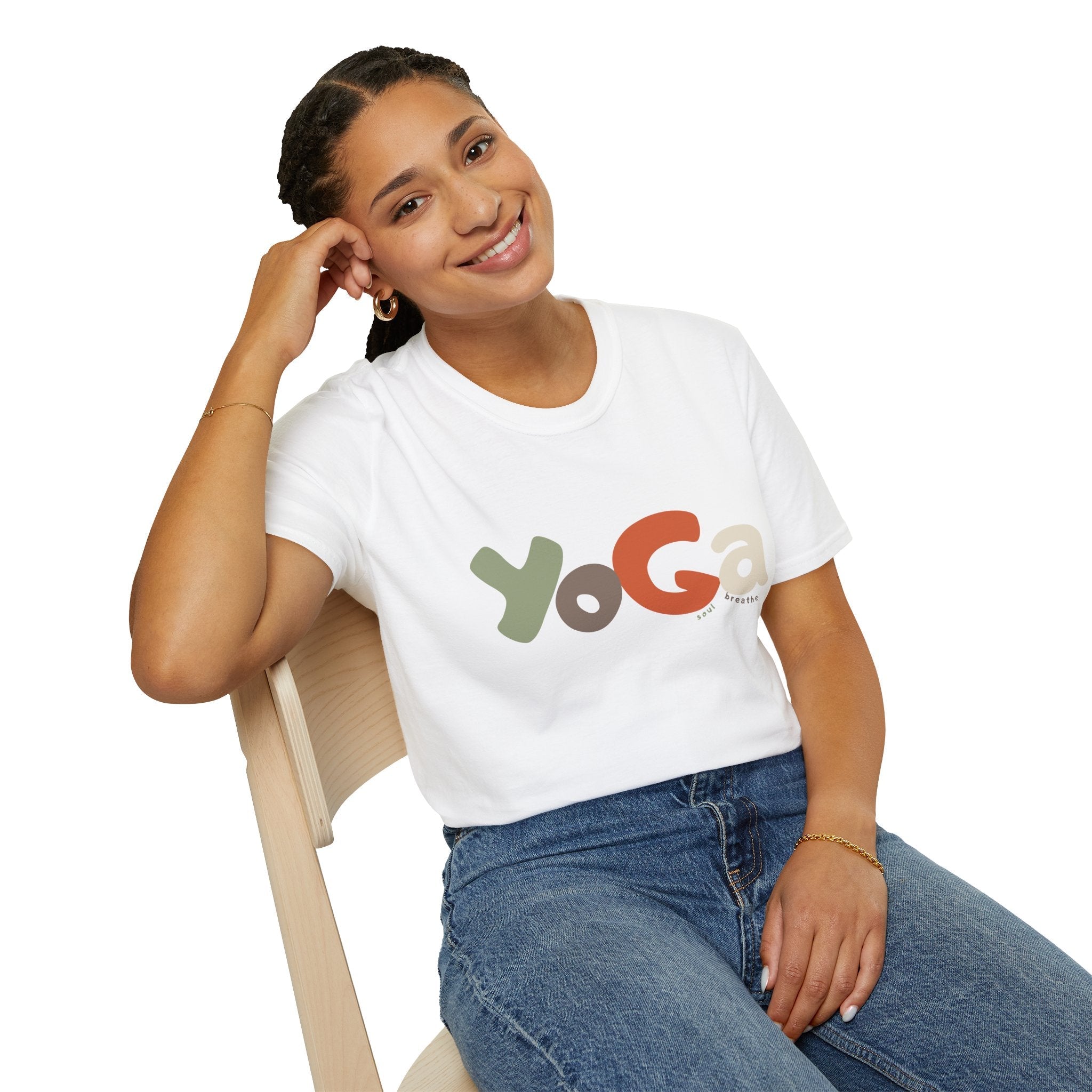 Yoga Unisex T-Shirt – Soft Style Tee for Males & Females, Perfect Gift for Spirituality, Wellness, Yoga Lovers, Casual Wear - Soul Breathe
