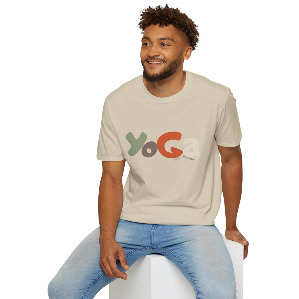Yoga Unisex T-Shirt – Soft Style Tee for Males & Females, Perfect Gift for Spirituality, Wellness, Yoga Lovers, Casual Wear - Soul Breathe